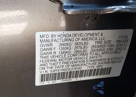 2025 Acura Mdx A-Spec from USA, damaged, VIN 5J8YE1H02SL018162